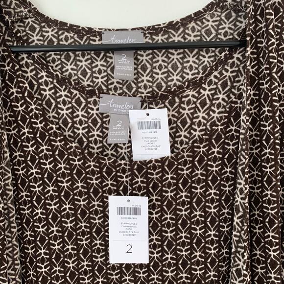 NWT Travelers Chicos Jacket Tank Set Womens sz Large 12 Travel Wrinkle Resistant - Picture 6 of 11